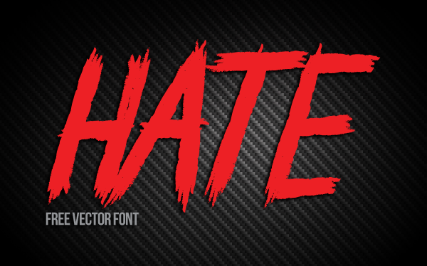 HATE FREE VECTOR FONT